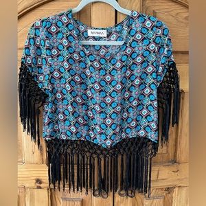 NAANAA BOHEMIAN FRINGE TOP NWOT